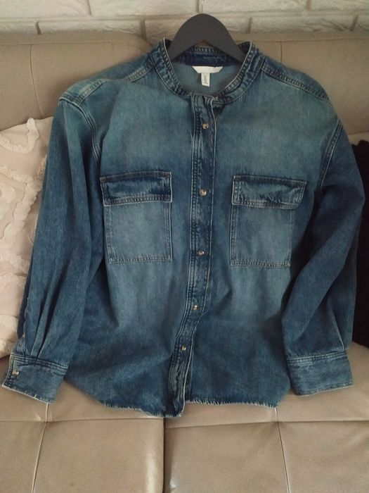 Koszula damska jeansowa kurtka koszulowa H&M oversize rozmiar L XL
