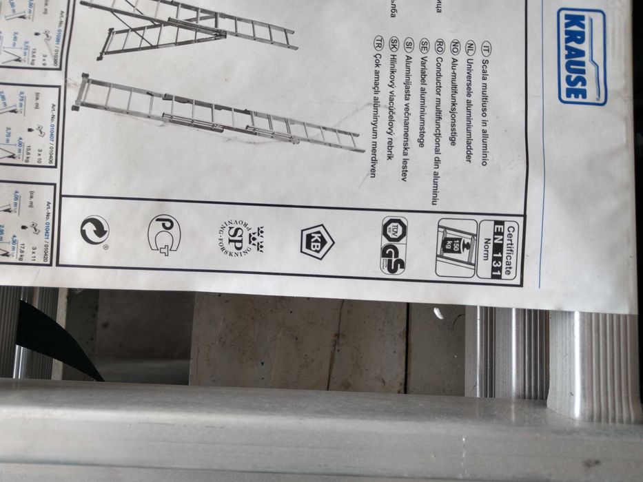 Drabina aluminiowa rozkładana Krause