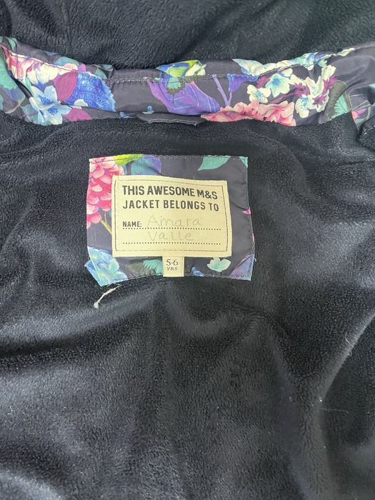 Куртка для дівчинки на флісі на 5-6 років