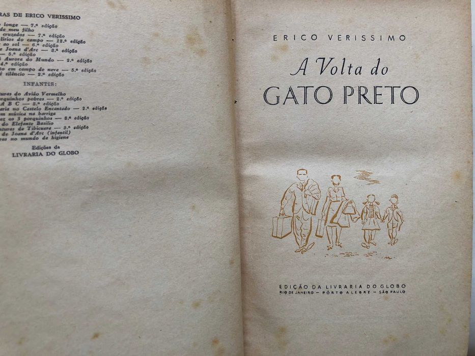 A Volta do Gato Preto - 1ª Edição - Erico Veríssimo