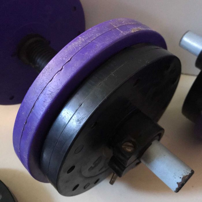 Гантелі розбірні 2 шт по 10 кг + додаткові диски 2 шт по 2 кг (24 кг)