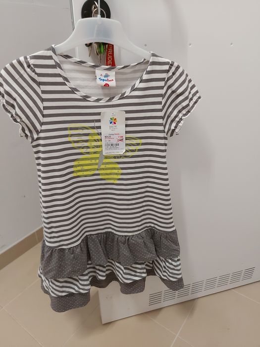 Nowa piękna sukienka z metkami rozmiar 128 topolino