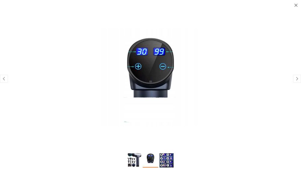 Pistolet Do Masażu 2600 MAH 8 Głowic 30 Prędkości Głęboki Masaż