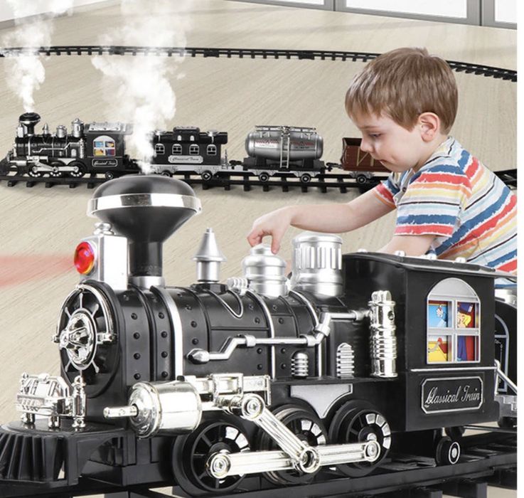 Kolejka elektryczna dymi z komina pociąg PREZENT DLA DZIECI