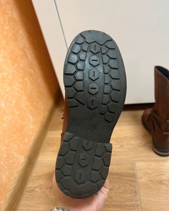 Damskie kozaki skóra nubuk brązowe