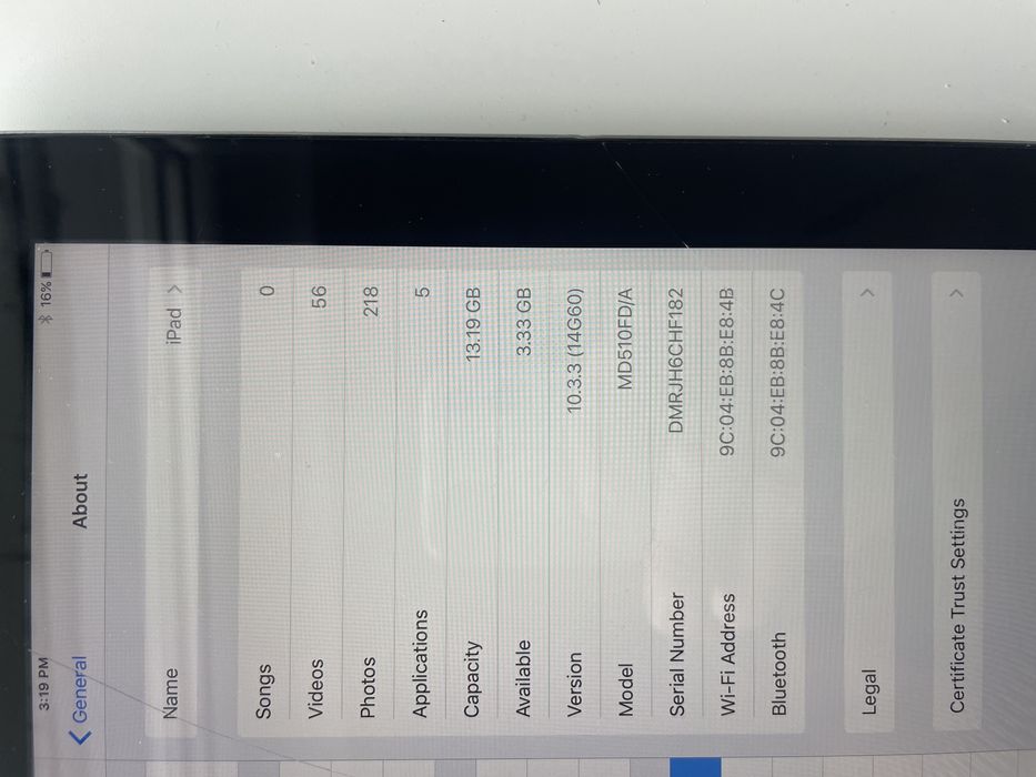 Tablet Apple Ipad 4 A1458 bez blokad