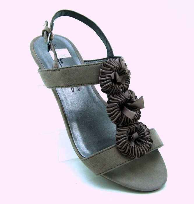 Sandały  DAMSKIE Brązowe ELEGANCKIE Klasyczne  41