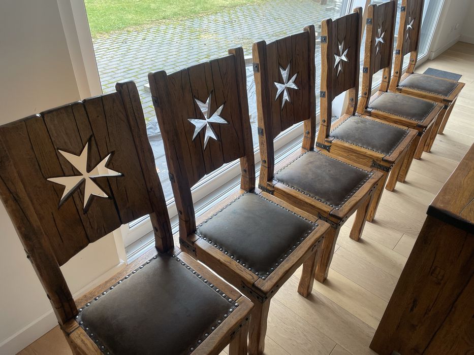 Zestaw mebli Ludwik Newline – kolekcja Clash (dąb lity)