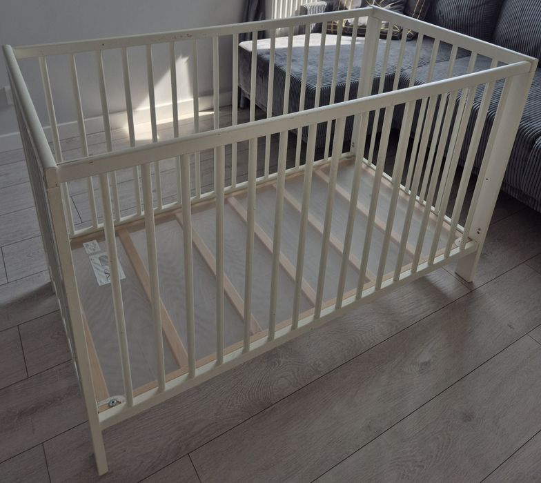 Łóżko dziecięce z materacem i ochraniaczem, 120x60