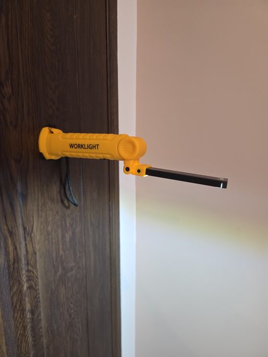 Latarka LED Lampa Warsztatowa z Magnesem Hakiem Akumulator USB