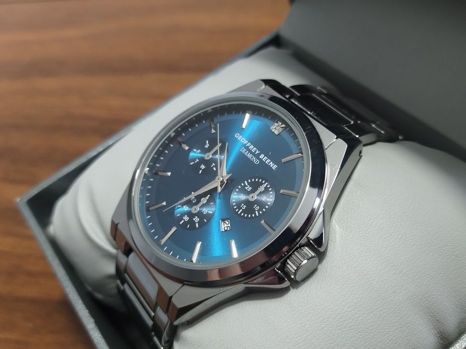 Zegarek Geoffrey Benne Jasnoniebieski Diamond