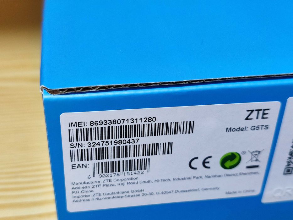 5G ZTE G5TS Router 4x RJ45 2x ts9 SIM Roteador