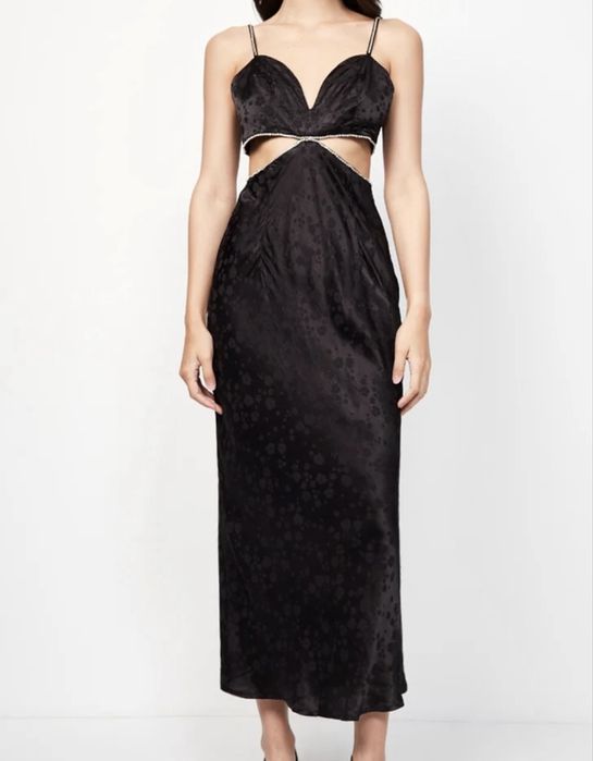 Vestido cetim midi novo reserved 32/34