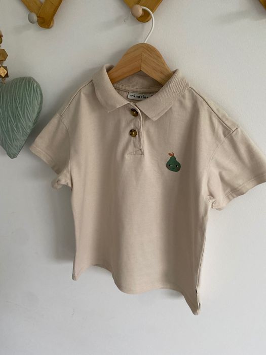Tshirt polówka minories beżowy 104 gruszka jak Newbie