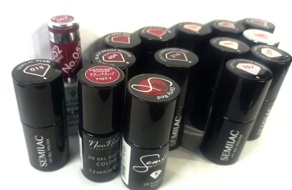Zestaw Lakiery UV Semilac Neonail Victoria Vynn, waciki bezpyłowe,