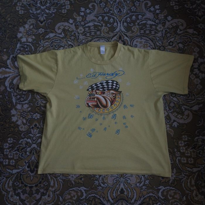 ed hardy t shirt yellow