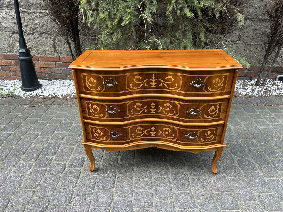 Stylowa Komoda Szafka Ludwikowska Szafka Ludwik Intarsja Super Stan