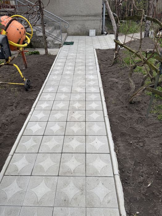 Тротуарна плитка 30×30×3см бруківка доріжка стежка бетонна плитка