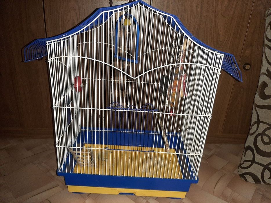 Велика клітка для папуги, металева
