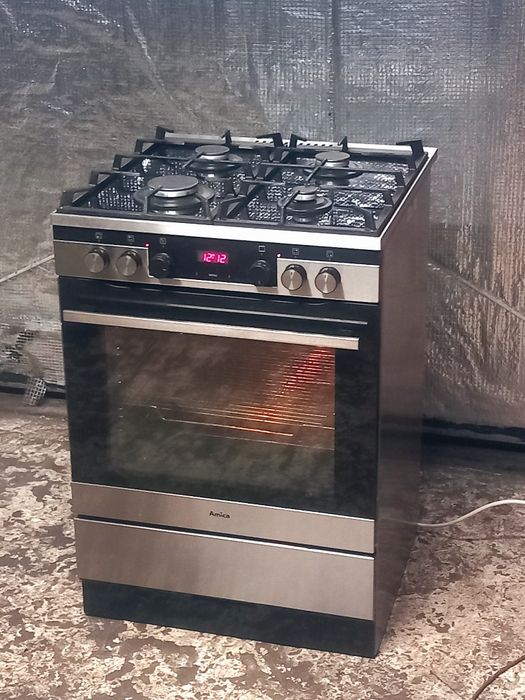 Kuchenka Amica 60cm gazowo elektryczna  szklany blat Okazja