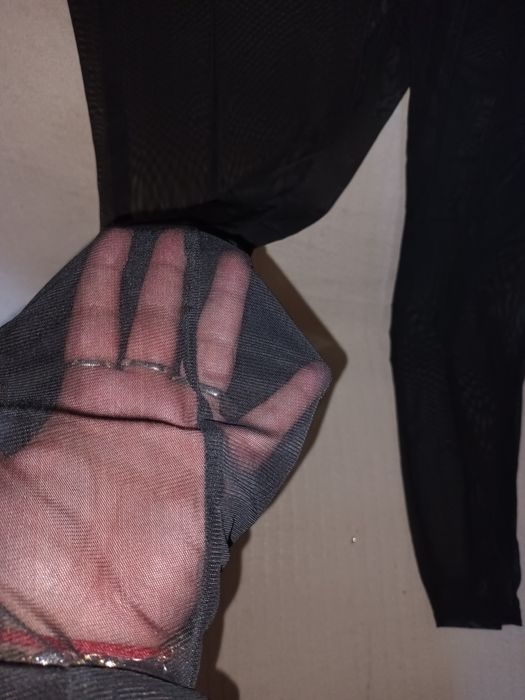 Getry sexy czarne 1xl z siateczki