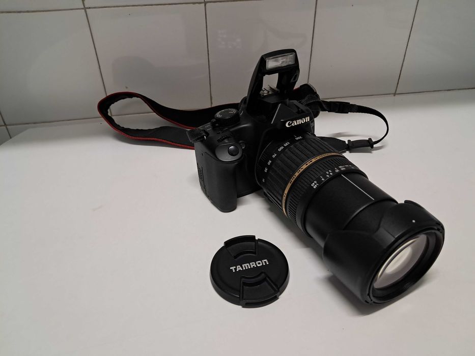 Máquina Fotografica Canon EOS Digital 1000D + Objetiva Tamron 18/200