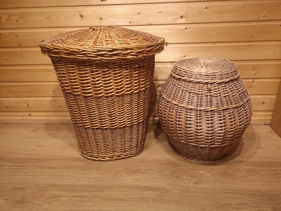 Kosz wiklinowy duży na pranie