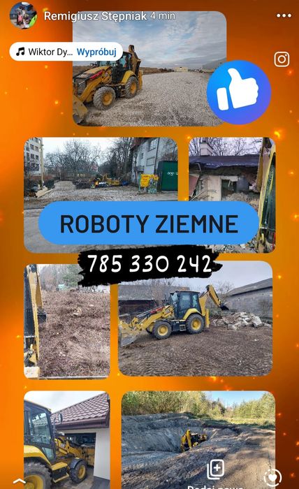 Usługi koparko ładowarka