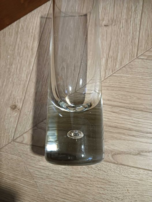 Wazon szklany tuba z bąbelkiem