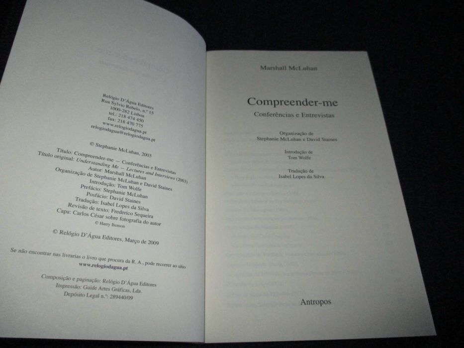 Livro Compreender-me Marshall McLuhan