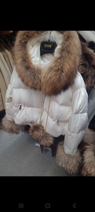 Kurtka gęsi puch z obszyciem z jenota roz uniwersalny