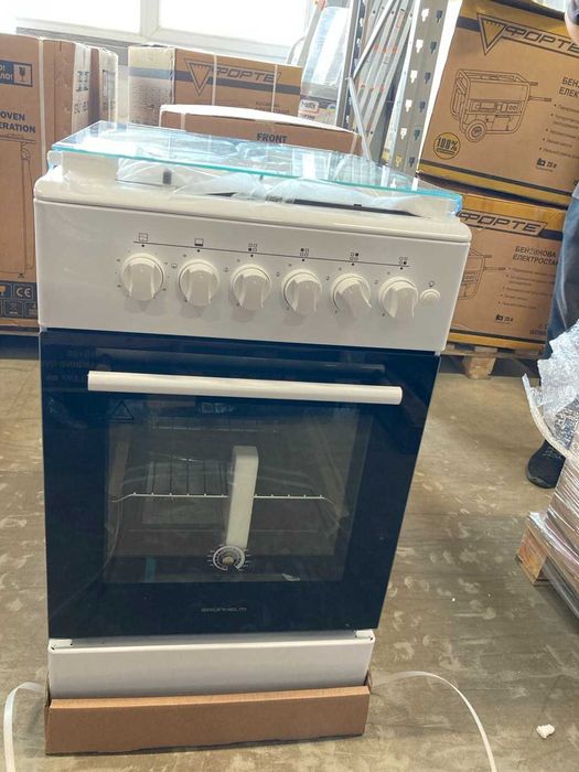 Плита газова G4FG5612W 50см. біла (GRUNHELM) газова духовка