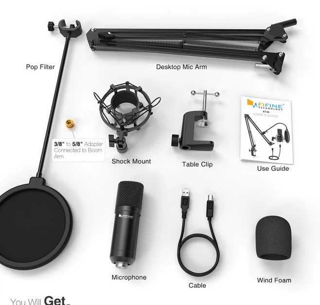Мікрофон Fifine T730 Б\В