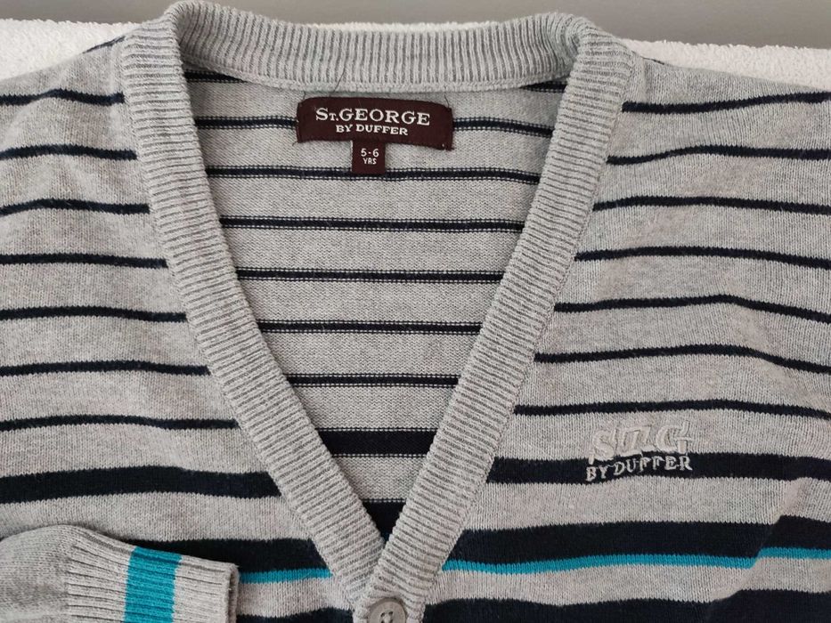 Sweter w paski kardigan