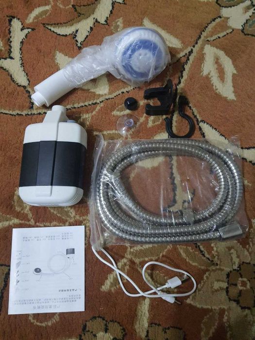 Душ портативний, помпа на акумуляторі USB  shower, 204