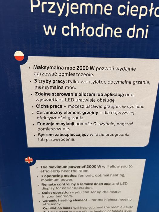 Grzejnik ceramiczny SFH700 Wi-Fi