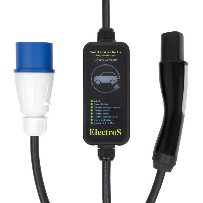 Нова зарядка ElectroS Tesla, Type1, Type2, GBT 7 кВт WiFi Гарантія!