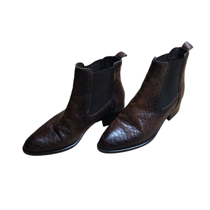 Buty Botki Skórzane 5TH Avenue Lavorazione Artigiana 38