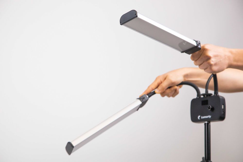 Лампа LUMERTY Double 45w зі штативом - для бьюті-індустрії, фото/відео