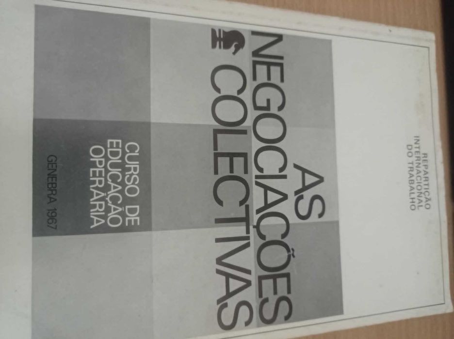 vendo livro    As negociações colectivas