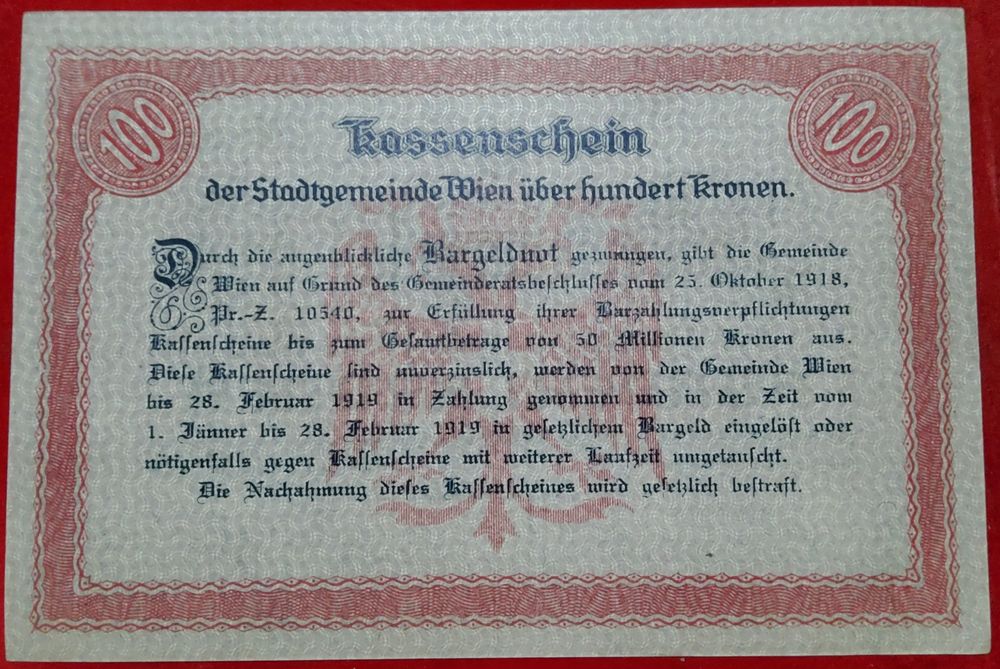 ÁUSTRIA  100 kronen 1918/ UNC