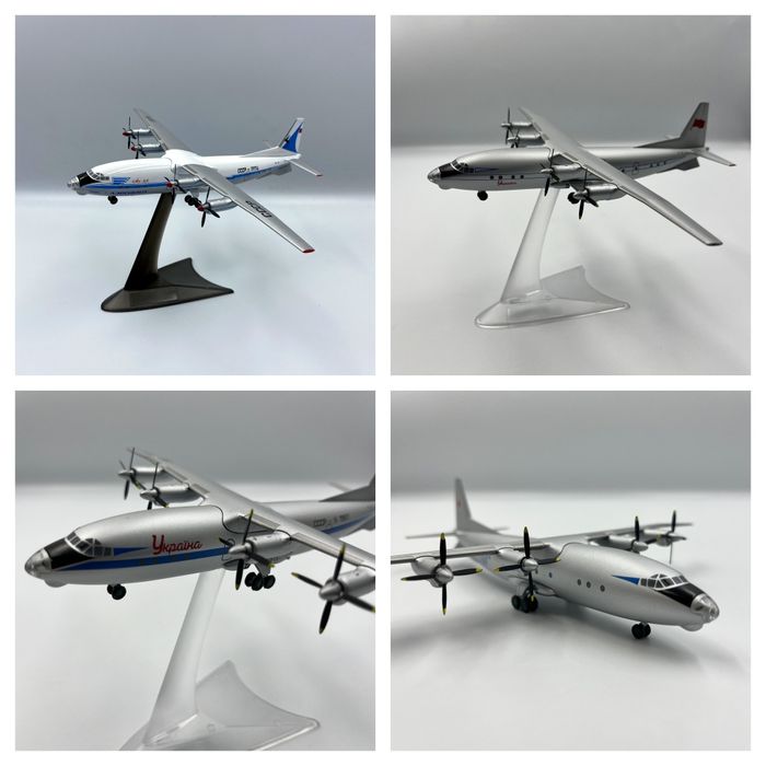 Коллекционная модель самолета Ан-10 масштаб 1:200 (19 см)