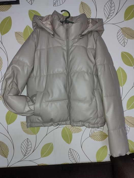 Дута куртка з екошкіри з капюшоном House