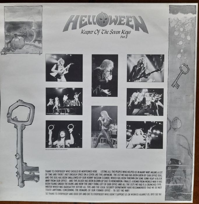 Vinil / Lp - Helloween -álbum Keeper of the Seven Keys Part 2 de 1988