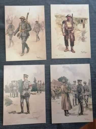 27 Postais de Uniformes Militares Portugueses
