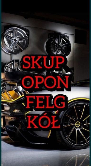 Skup opon felg i kół gotówka