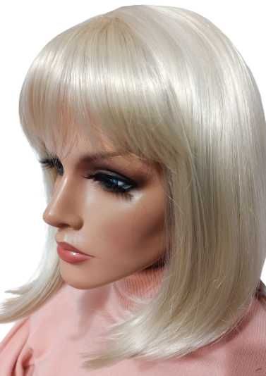 peruka boba z grzywka platynowy odcień-Nessaja wigs