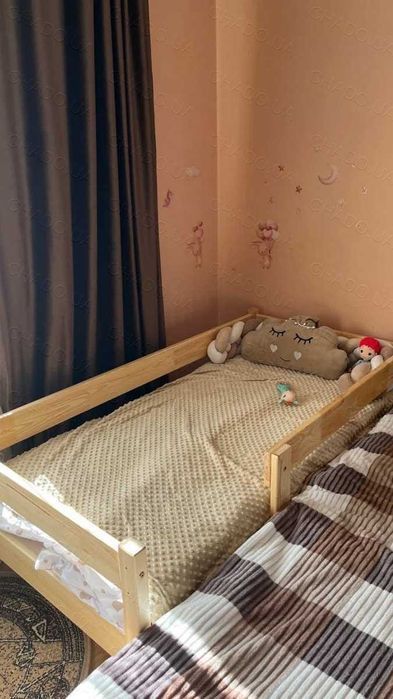 Дитяче ліжко з Матрацом з Матрацом 80x160 натуральне дерево, ліжечко
