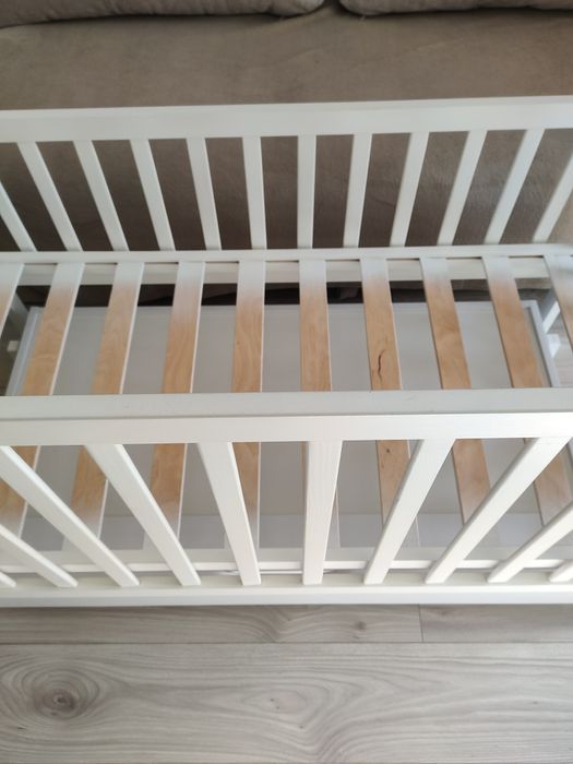 Ліжко дитяче біле з маятником та матрацом. 3 в 1 - Львів