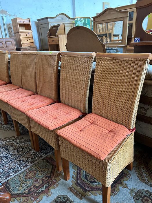 Krzesła rattanowe 6 szt